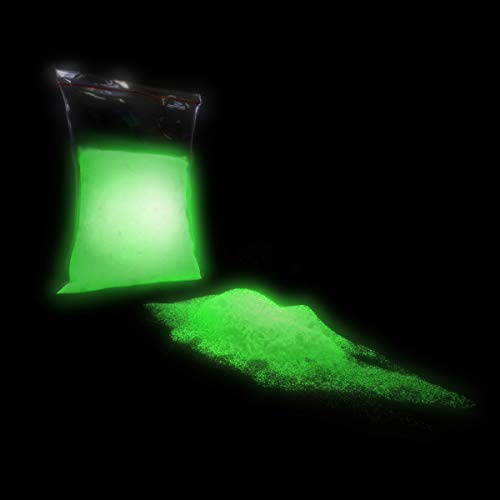 TFC Leuchtpulver grün, 200g I Nachleuchtende Pigmente I Aufladung mit Tageslicht, Kunstlicht oder UV-Licht I Leuchtfarbe (phosphoreszierend)