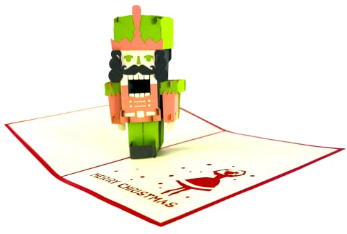 BC Worldwide Ltd handmade 3D pop up Xmas card Merry Christmas Nutcracker soldier seasonal greetings celebrations card Xmas ornaments decorations