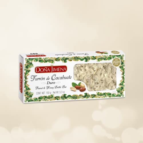 Doña Jimena Touron Dur à La Cacahuète Fabriqué avec des Cacahuètes/Miel sans Gluten 150 g 1 Unité