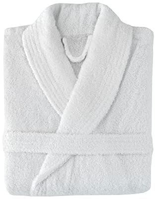 Top Towel Élégant Peignoir pour Femme et Homme 100% Coton, 500 g/m² -Option Capuche-Doux et Absorbant pour Douche, Spa et Piscine, Blanc