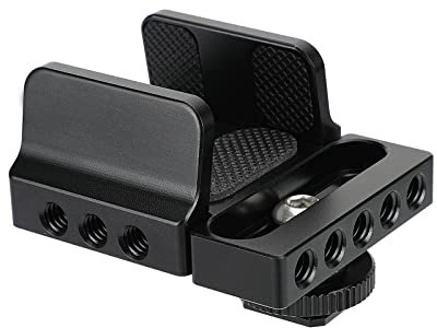 CAMVATE Universal SSD Holder Clamp Adjustable Width (35mm ~ 80mm) with 1/4-20 Mounting Points & Shoe Mount Connector