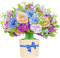 Magic Moments® Frühlingsstrauß - 3D Pop-Up Blumenstrauß 35x35cm - 3D Strauß für Geburtstage, Hochzeiten, Feiertage und besondere Anlässe - Inklusive zauberhaftem Umschlag und Einlegezettel