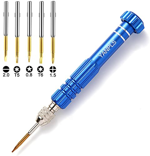 YANPLS Kleines Uhren-Brillen-Schraubendreher-Set, Mikro-Präzisions-Brillen-Reparatur-Schraubendreher-Set, kleines Schraubendreher-Set für Elektronik, Sonnenbrille, Schmuck (blau)