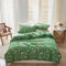 OLDBIAO Bettwäsche 200x220 cm Set, Grün Mikrofaser Bettbezug 200x220cm und Kissenbezüge 80x80cm, Ästhetisch Blume Zweig Design, Chic Bettdecke Cover mit Reißverschluss für Doppelbett