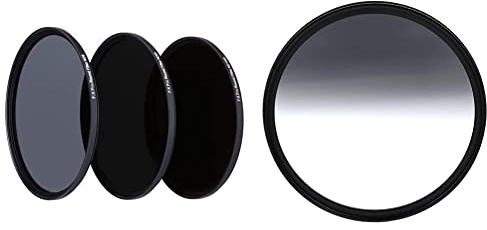 Rollei F:X Pro ND Filterset (ND 8, ND 64, ND1000) Neutraldichtefilter Set mit 3 Graufiltern (67mm) & F:X Pro Grauverlaufs-Rundfilter Soft GND 8 Schraub-Filter mit drehbarem Ring zur Einstellung (67mm)