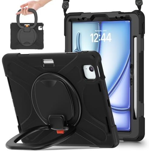 SCSVPN Schutzhülle für iPad Air 5./4. Generation, iPad 10.9, 2022 2020, iPad Pro 11 Zoll (27,9 cm), vollständiger Schutz, stoßfeste Abdeckung mit Stifthalter, 360° drehbarer Griff und Ständer,