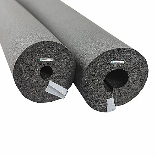 Scorprotect® Selbstklebende Kautschuk Rohrisolierung 2m Stange Heizung Sanitär GRAU (SCP-SKH18-26)