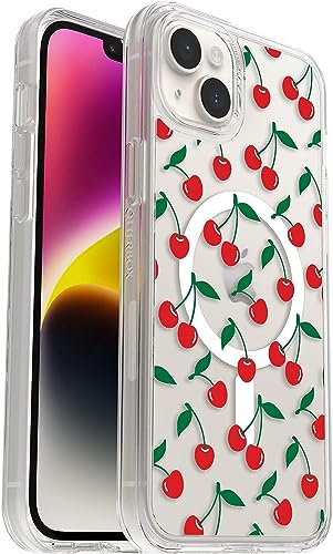OtterBox Symmetry Series+ Clear Case with MagSafe for iPhone 14 Plus - Cherry ON TOP