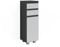Vicco Midischrank J-Shape, Badmöbel, Weiß/Anthrazit, 30 x 95 cm