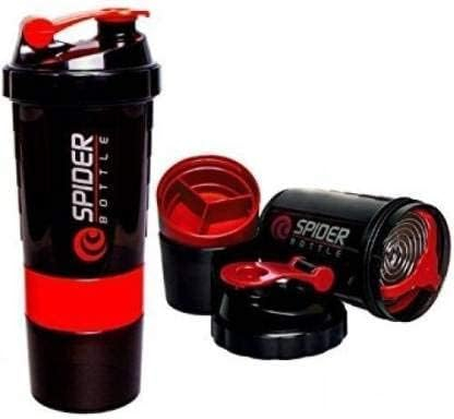 Fitness Spider Shaker Bottle Gym Shaker Bottle Smart Shaker Bottles Cyclone Shaker For Pre-Post Workout Supplement Protein Shake Gym Sipper Bottle 500ml For Men & Women (Multicolor) Pack de 1