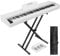 Electric Piano Keyboard, Full-Size 88 Key Semi-Weighted Keyboard, with Sustain Pedal, Stand, Dual Stereo Speakers, Case,Touch Sensitivity - Portable Digital Piano for Beginners & Pro(White)