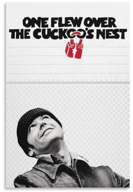 LIANGSHUANG Psychologische Komödie Film One Flew Over The Cuckoo's Nest Poster Poster Wandkunst Malerei Leinwand Drucke Dekor Poster Kunstwerke 40 x 60 cm