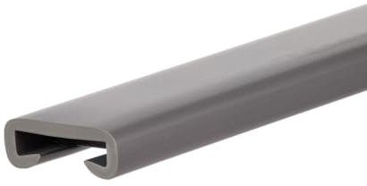 Quest Hochwertiger PVC-Handlauf für Treppen und Geländer 40x8mm – Rolle (Dunkelgrau, 5m)