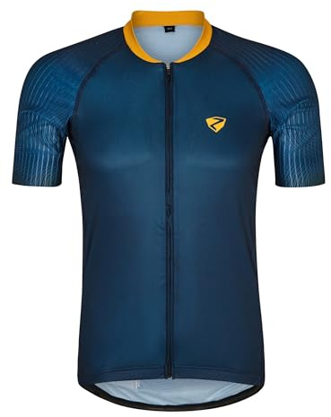 Ziener Herren NELOS Fahrradtrikot/Radtrikot - Mountainbike|Rennrad - atmungsaktiv,schnelltrocknend,elastisch,Kurzarm, hale Navy, 52
