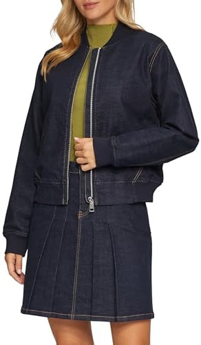s.Oliver Wattierte Bomberjacke aus Denim