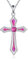 Vadmans Kreuz Kette für Damen 925 Sterling Silber 5A CZ Geburtsstein Halskette Anhänger Kreuz Schmuck Geschenke für Mädchen (G.Dunkelrot-Juli-Rubin)
