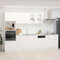 LAPOOH Juego de Muebles de Cocina 7 Piezas, Mueble Fregadero, Encimera, Módulos, Completas, Aglomerado Blanco