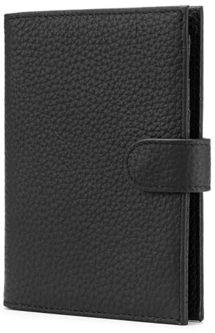 Karmiir Portapassaporto RFID Portafoglio da Viaggio per Donna, Custodia Passaporto in Pelle Portafoglio con Porta Carte Slot SIM, Tasca Monete con Cerniera e Slot Contanti Portafoglio da Viaggio
