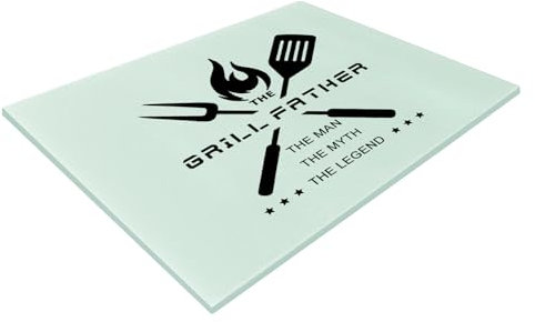Gifts for Man from Friends Family Man Birthday Gifts Personalised Glass Cutting Board with Touching Saying Unique Decoration Presents for Man Thanks Gift for Man Kitchen Gifts Presents for him