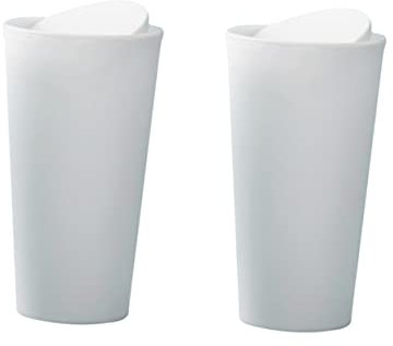 ULTECHNOVO 2 Piezas Cubo De Basura Para Coche Doble Caja De Almacenamiento Para Coche Minicubos Redondos Papelera