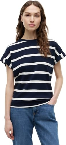 Tommy Hilfiger Damen T-Shirt Kurzarm Gold Button mit Rundhalsausschnitt