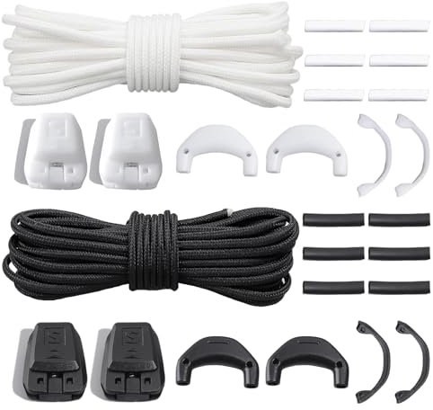 SNONESIY 2 Set Schnürsenkel Ohne Binden,Schuhbänder Ohne Binden,Schnellverschluss Schuhe,Schuhband Ohne Binden Sind für Salomon Speedcross-Skischuhe Geeignet,Quicklace Kit für Salomon