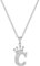Casxyue Buchstabe Halskette Für Damen Mädchen Silber Halskette Schmuck Anfangsbuchstaben Anhänger mit Zirkoniasteinen Halskette Geburtstagsgeschenk Weihnachtsgeschenke für Frauen (C)