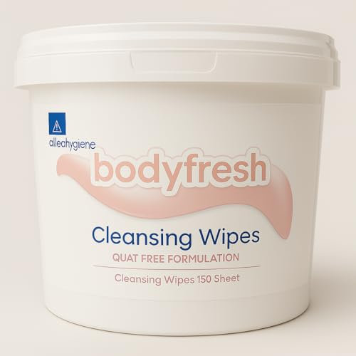 Bodyfresh - Patient Cleansing Wet Wipes - 150sht - LARGE - Carehome - Lightly Fragranced – No Rinse, Quat-Free, Gentle for Elderly or Post-Surgery Use