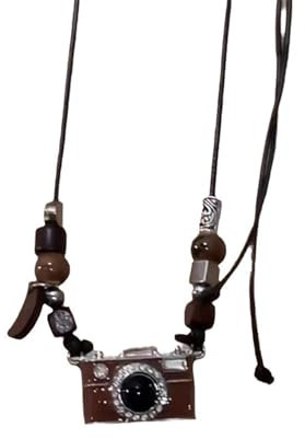 crayfomo Camera Pendant Necklace for Women Tassel Dangle Collarbone Chain Mini Camera Necklaces Jewelry for Trendy Ladies Photography Lover
