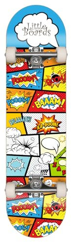 Little Boards Skateboard für Kinder Cartoon 7.3 - hochwertiges Komplettboard speziell für Kinder von 8 bis 12 Jahren