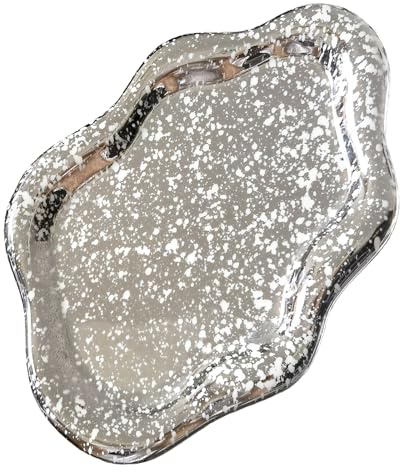 ARJDXDP Ceramic Jewellery Dish Trinket Dish, Cloud Shape Tray Jewellery Dish Small Key Tray for Mother's Day/Christmas/Thanksgiving/Birthday Gift (Crushed Silver)
