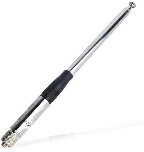 Rayakt 27MHz 27Mhz CB Radio Telescopic Antenna, 1.3M SMA-Female Silver Antenna for Quansheng UV-K5 UV-K6 TK-11(5) UV-K5(8) TK-11(8), Compatible with Radtel RT-880 RT-920 RT880G