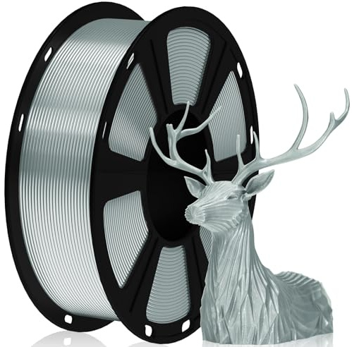 GEEETECH PETG Filament, PETG Filament Silber 1,75 mm 1 kg für 3D Drucker