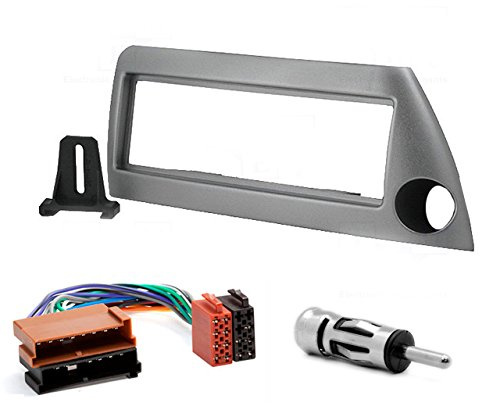 CARAV 40-074-9-6 DIN Autoradio Radioblende Set mit ISO Adapter für Ka 1996-2008 in Silber