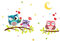 WINOMO Eule Wandtattoo Kinderzimmer Deko Aufkleber Eulen Wandaufkleber Kinderzimmer Babyzimmer Schlafzimmer Wanddeko Selbstklebend Wandtattoo, 40x30cm