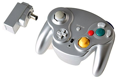 Retrogame Kabelloser Controller für GameCube und Wii, Silber