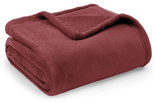 BEDSURE Kuscheldecke Flauschig Decke Fleecedecke - Wohndecke Warm Winter Weich, Sofadecke Kleine, Decke Couch Blanket, Wohn- & Kuscheldecken Kinder 130x150cm, Sofa überwurfdecke Rot