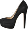 Only maker Plateau Pumps Damen High Heels Stiletto Veloursleder Schwarz 40 EU