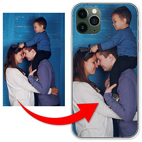 KX-Mobile Personalisierte Hülle für iPhone 11 Pro Handyhülle aus Silikon/TPU mit deinem eigenen Motiv - Dein eigenes Bild Selfie Design Foto