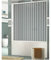 Badewannenfaltwand aus PVC, Breite 190 cm, Höhe 150 cm, Modell ASIA, Weiß, Laterale Öffnung mit einer Falttüre
