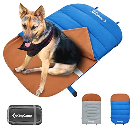 KingCamp Saco de Dormir para Perro, Cama Suave y Portátil, Manta Ligera para Camping, Casa, Viaje, Coche, 110 x 70 cm