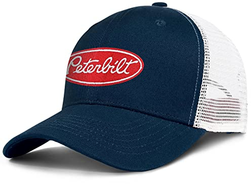 Heart Wolf Bestickte Mütze Unisex Trucker Mütze Mode Ventilate Truck Hip Hop Cap Marineblau, Marineblau/Blau, Einheitsgröße