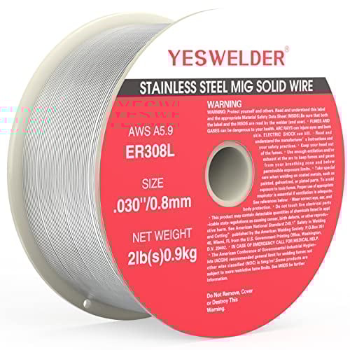 YESWELDER Edelstahl MIG Massivdraht ER308L .030 Durchmesser, 0,9 kg