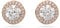Swarovski Una Ohrstecker, Rosé Vergoldete Ohrringe mit Strahlenden Swarovski Kristallen