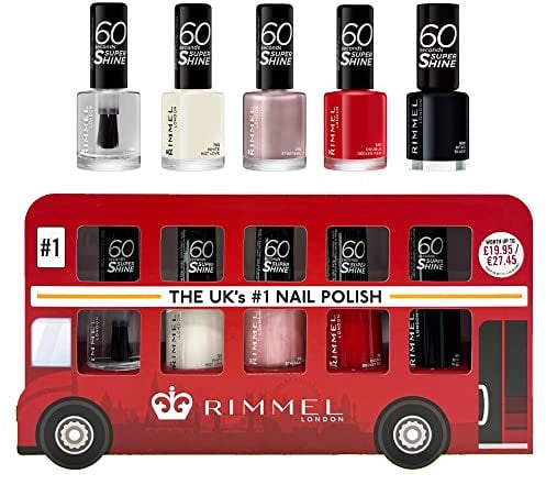 Rimmel London Bus Nail Kit, Multi Colour, 40 ml (Pack of 1), 221.0 grams