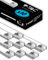 V-TAC 10x Profili per Strisce Led da 2 METRI Rettangolari in Alluminio - (20m Totali) - Copertura Opaca - Ingombro max 12,4 mm - Dimensioni 17,4 x 7 mm
