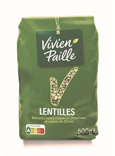 VIVIEN PAILLE - Soufflet de Lentille Eston Bio 500g - Riche en Protéines et en Fibres - Alternative Saine aux Pâtes et au Riz - Cultivé en France - Lot De 4 - Vendu Par Lot