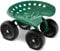 TANGZON Garden Scooter Cart, Rolling Garden Stool Cart with 360° Swivel Height Adjustable Seat & 18CM Tires, 150KG Capacity Heavy Duty Gardening Work Seat, 47 x 45 x 31-41cm (Green + Black)