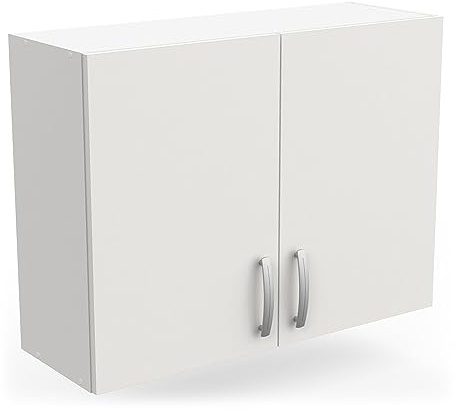 möbelando Hängeschrank >Nova< in matt Weiss - 80x60x28cm (BxHxT)