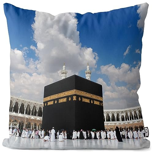 VOID Kaaba Mekka Saudi-Arabien Kissenbezug Kissenhülle Sofa Couch Wohnzimmer Dekoration wasserfest Outdoor Garten Kissen bezug deko, Kissen Größe:40 x 40 cm